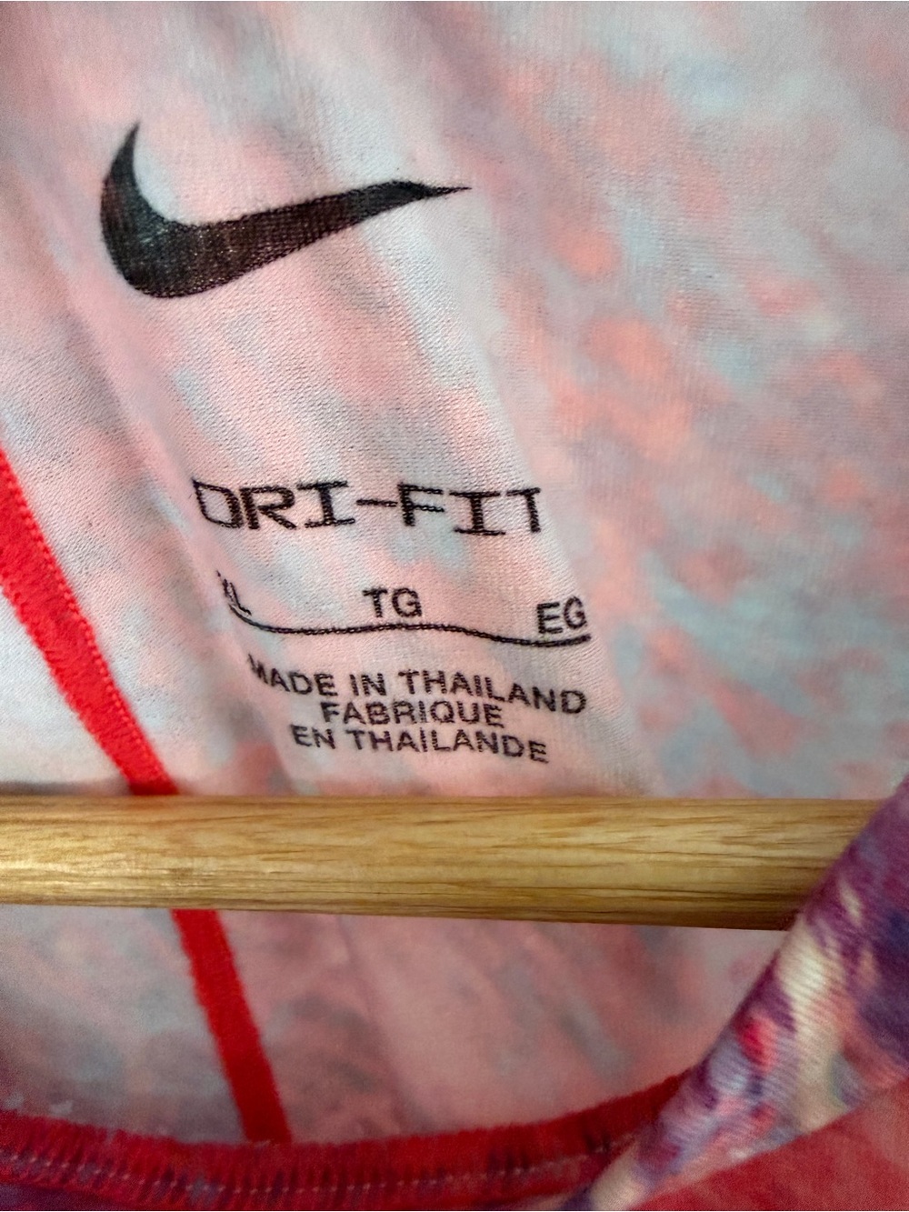 Nike Red and Blue Tie-Dye Sleeveless Athletic Tank with Eagle Graphic - Picture 5 of 7